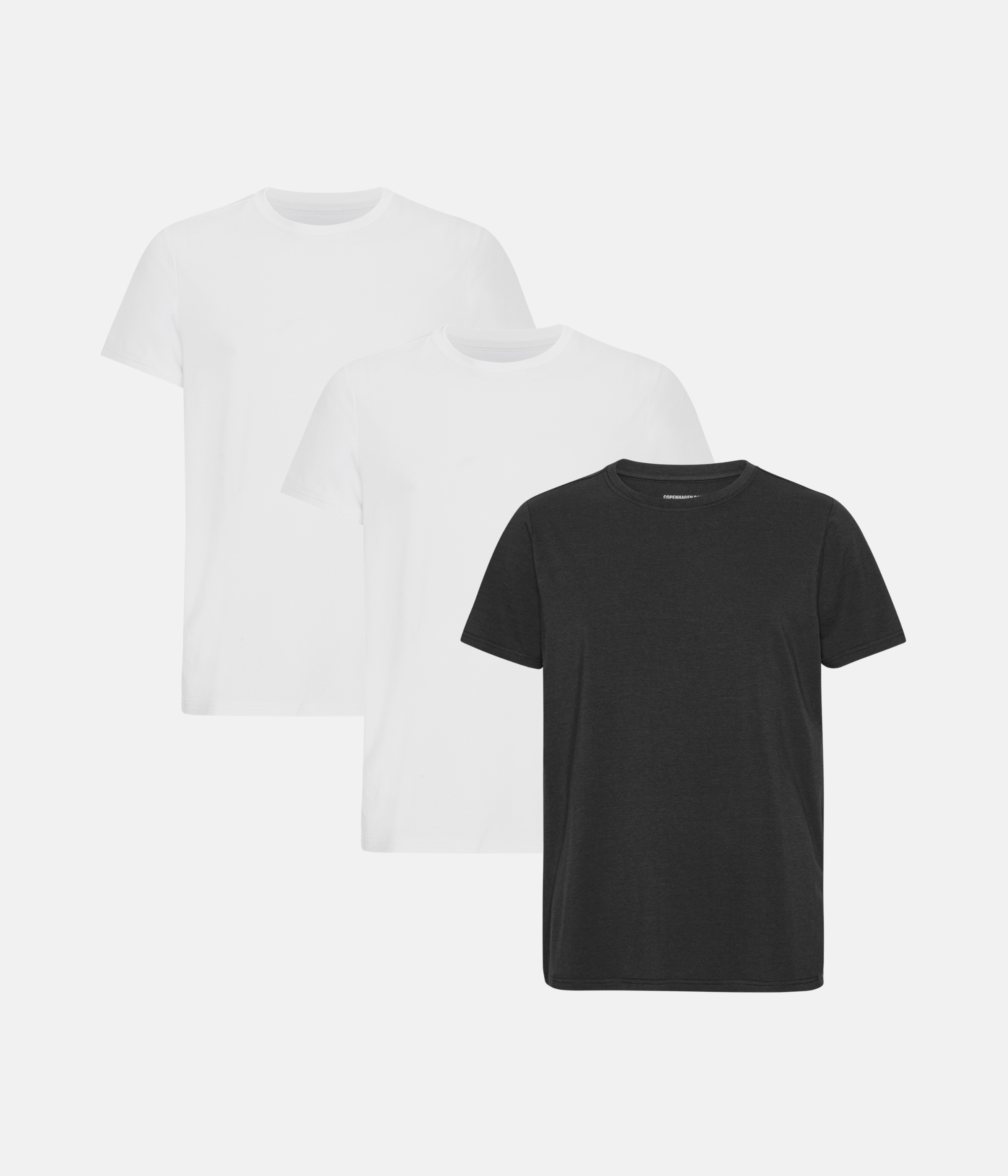 T-shirt 3-Pak - Hvid/Hvid/Sort