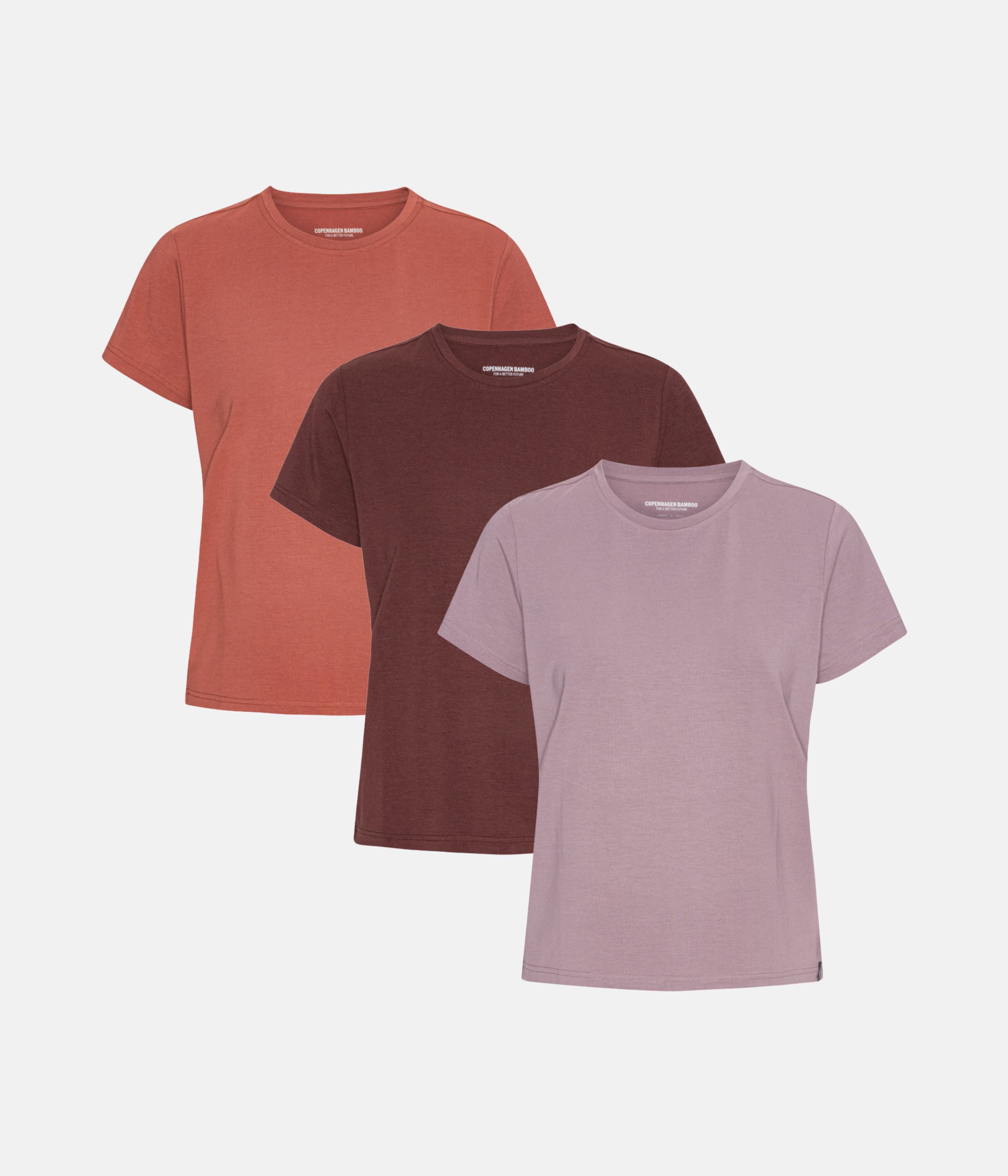 T-shirt 3-Pak - Purple Dove/Decadent Chocolate/Terracotta