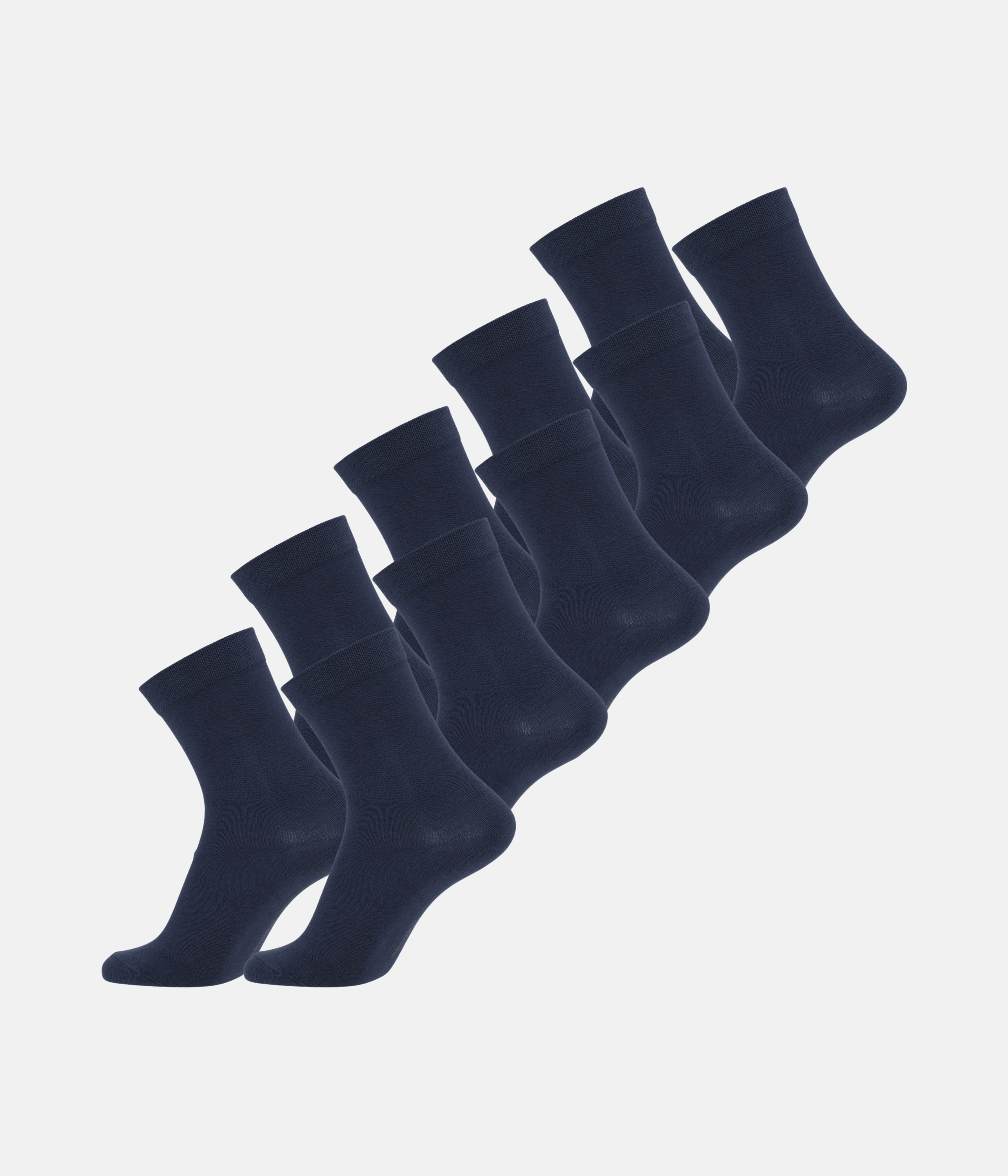 10 Par Navy Bambus Strømper