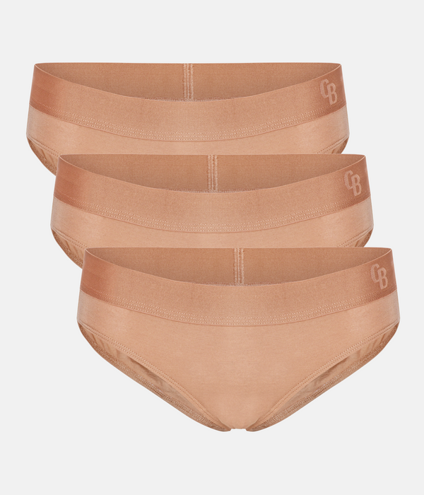 3 pcs Tan bamboo tai panties
