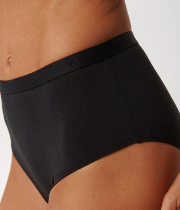 6 pack maxi panties black/white