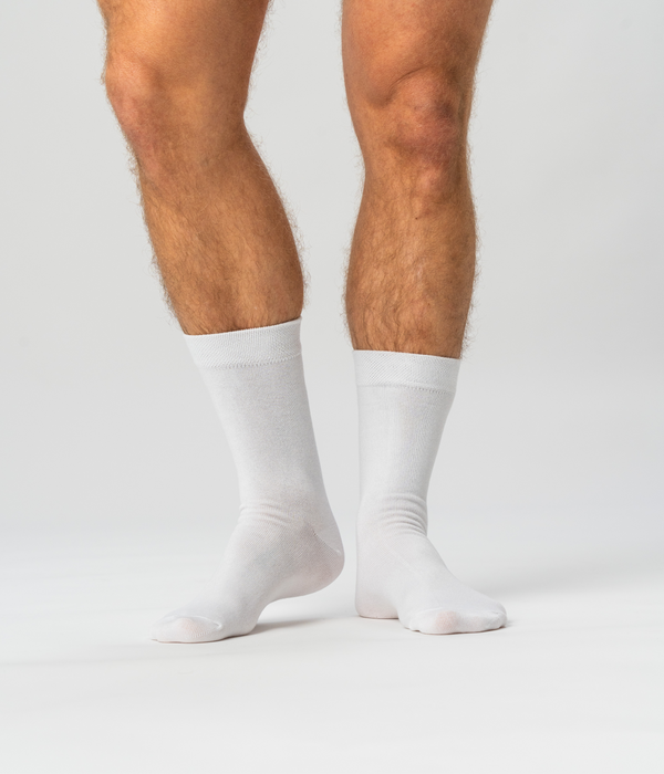 10 pairs of white bamboo socks