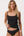 4 pack bamboo tops with thin straps black/grey